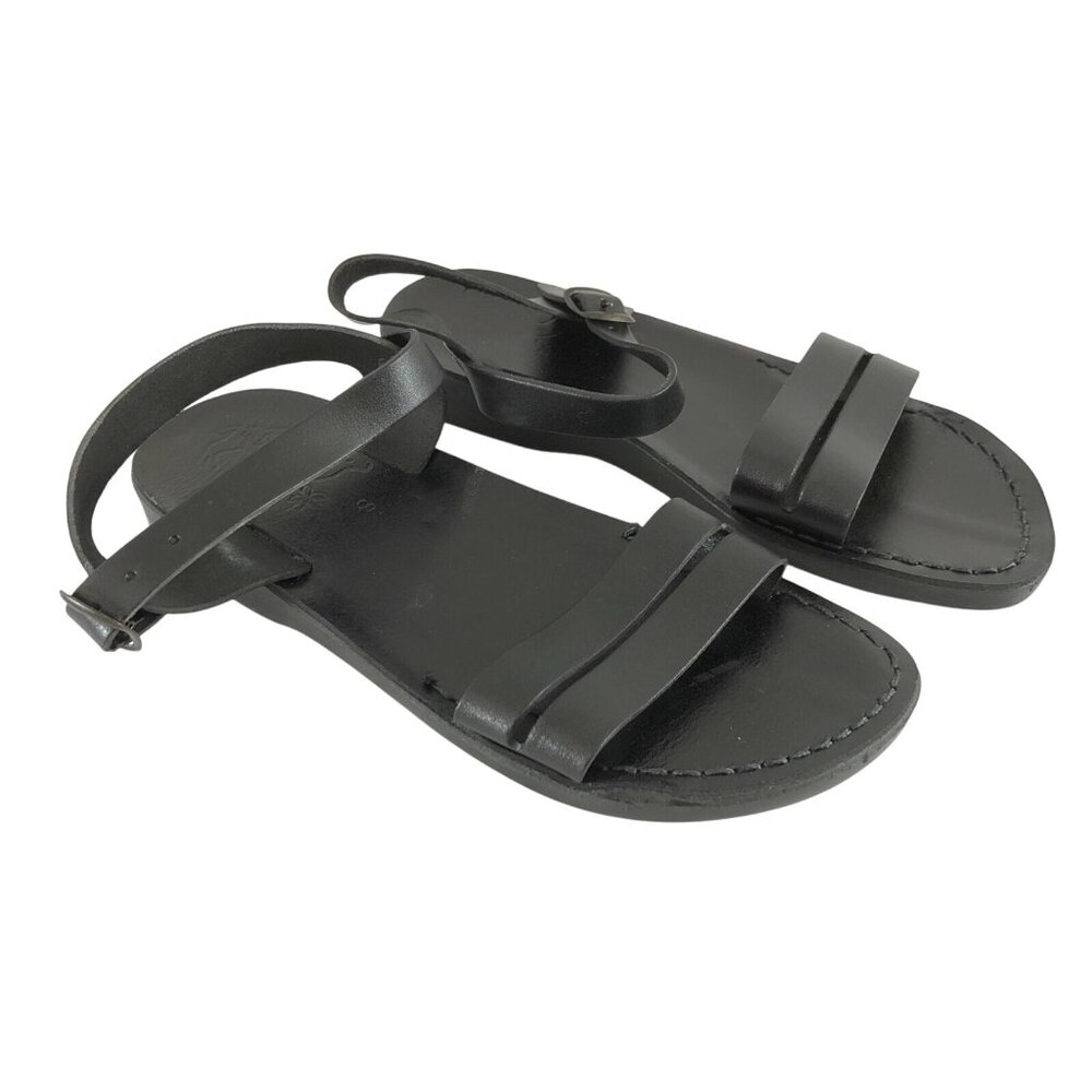 Camel Womens Sandals Ankle Strap Buckle Open Toe Black Size 8